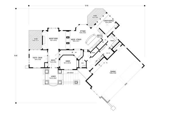 Main Level Floor Plan image of Bellingham House Plan